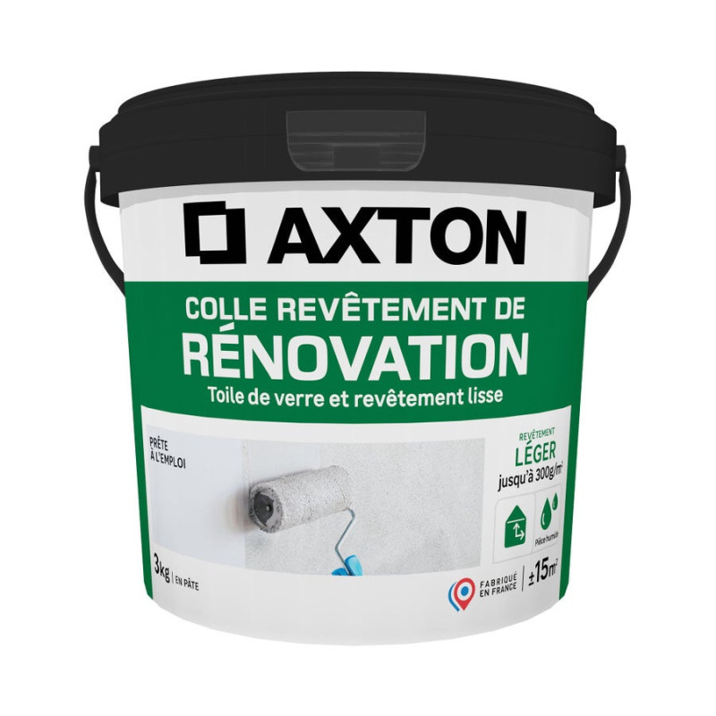 Colle en pâte toile de verre et rénovation légère AXTON, 3kg
