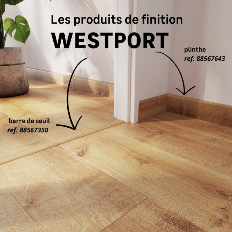Sol stratifié forte ARTENS DESIGN westport, l.19.4 cm, Ep.8 mm, 1,99m2