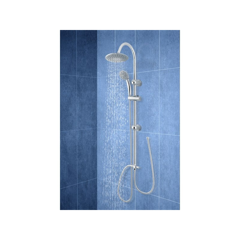 Colonne de douche et bain, sans robinetterie, NEREA, chromé