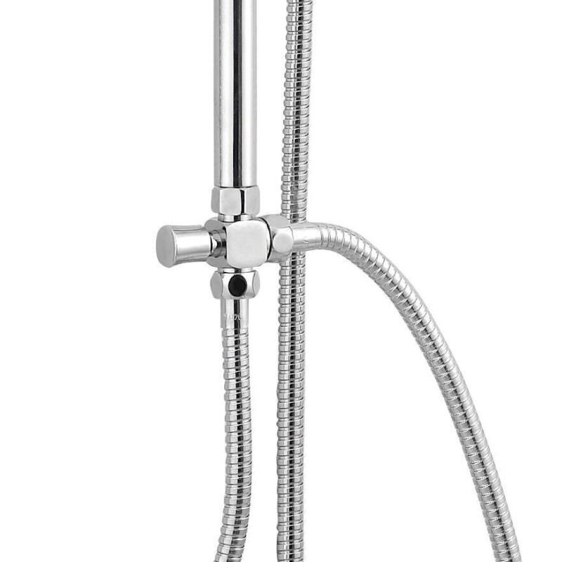 Colonne de douche et bain, sans robinetterie, NEREA, chromé