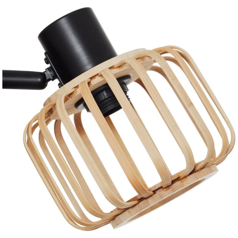 Spot, métal noir naturel E14, INSPIRE Pécan