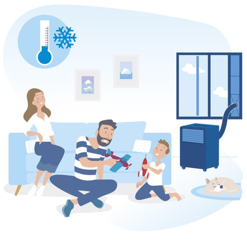 Climatiseur mobile design 14000 Btu EQUATION