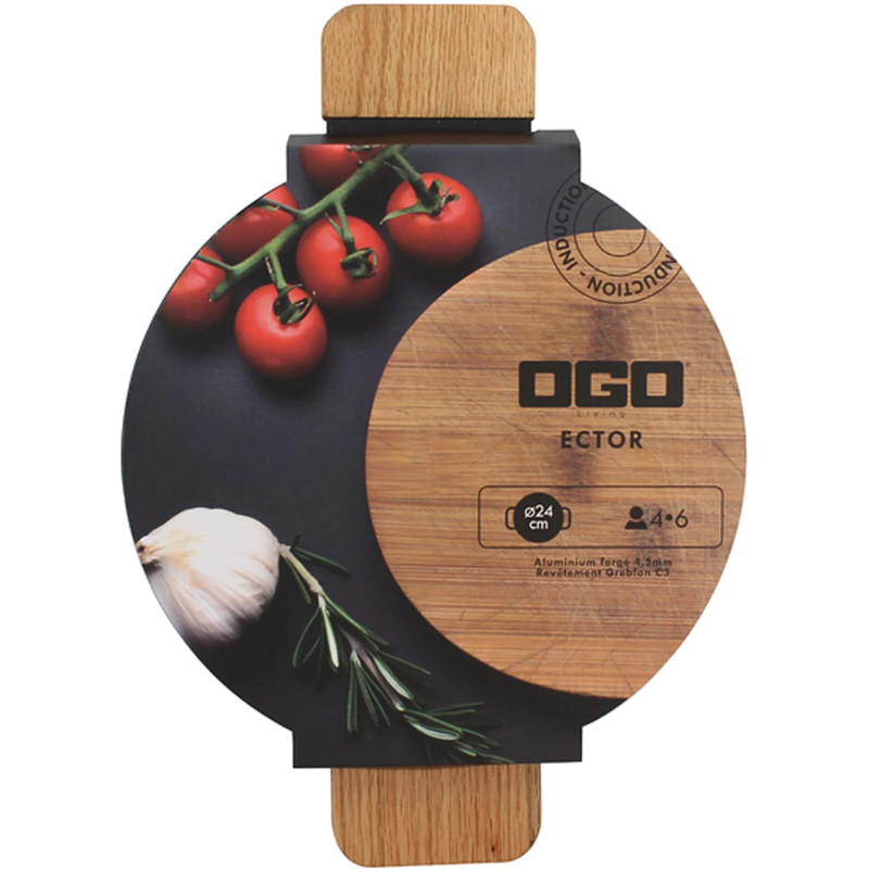 Faitout Ector 24cm Noir - OGO LIVING