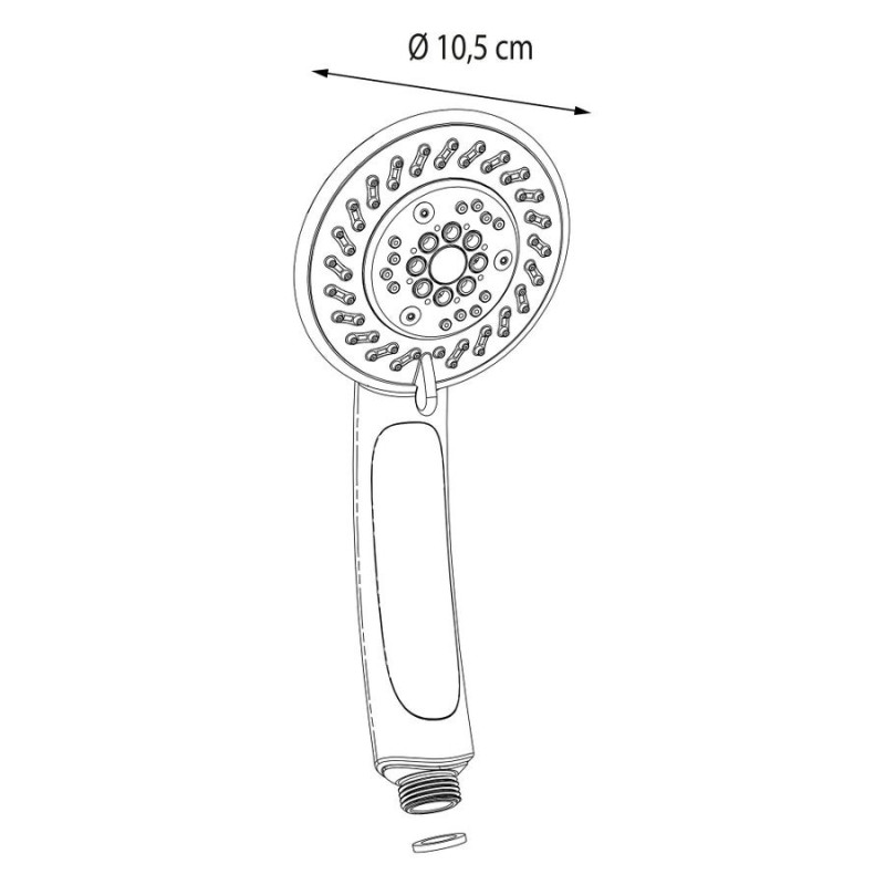 Pommeau de douche chromé SENSEA Docce