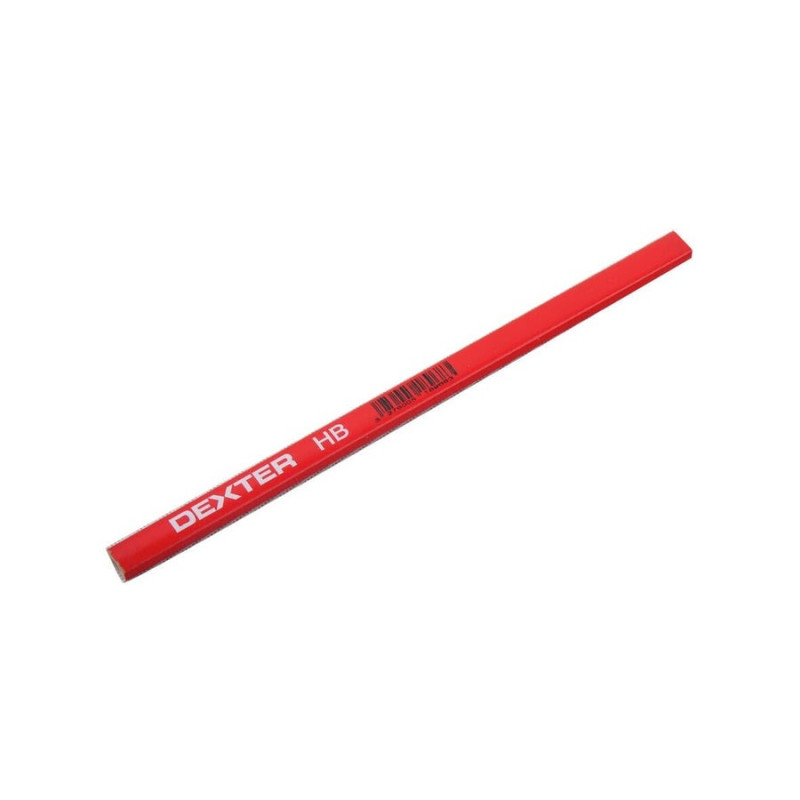 Crayon de menusier en bois FSC, DEXTER, rouge