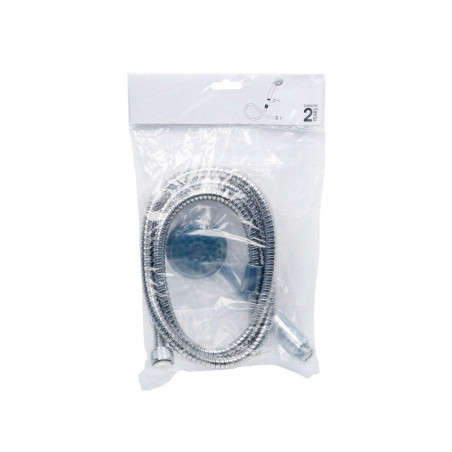 Pommeau de douche simple avec flexible, chromé