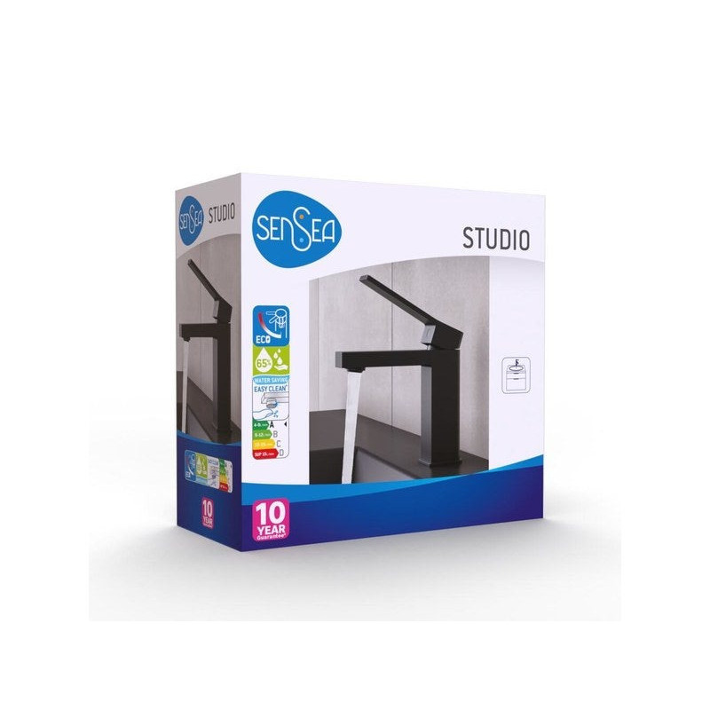 Mitigeur lavabo noir mat, SENSEA Studio M