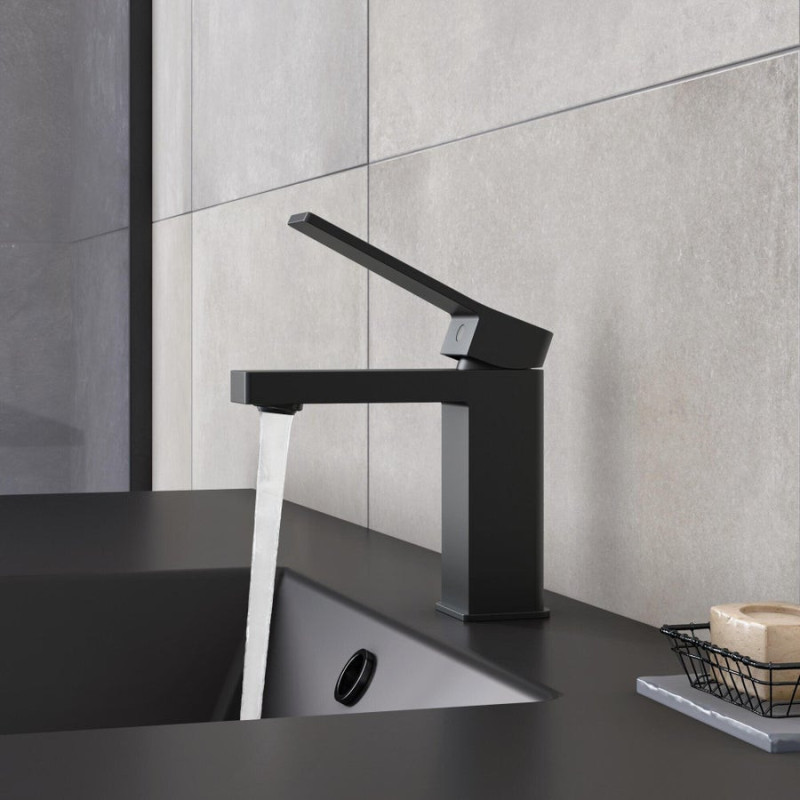 Mitigeur lavabo noir mat, SENSEA Studio M