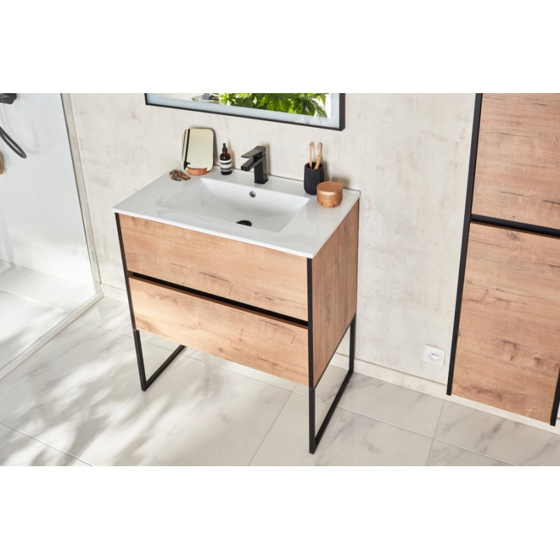 Mitigeur lavabo noir mat, SENSEA Studio M