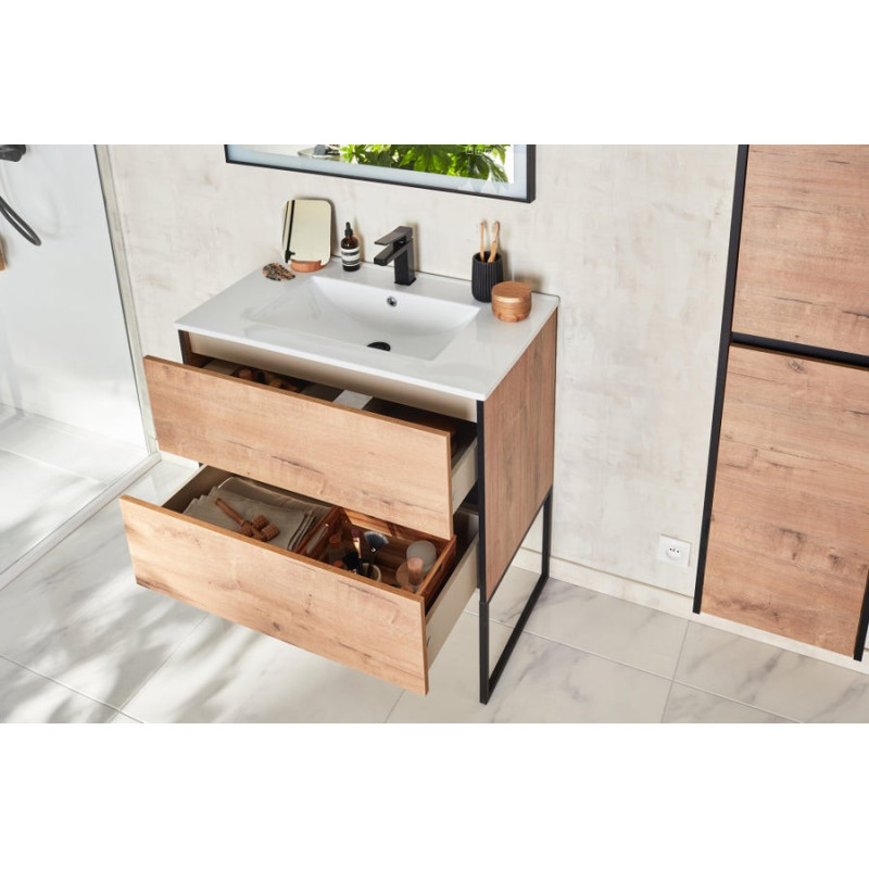 Mitigeur lavabo noir mat, SENSEA Studio M