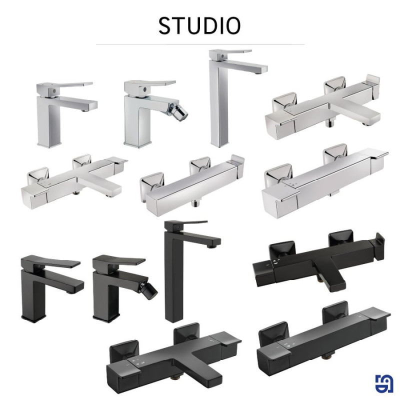 Mitigeur lavabo noir mat, SENSEA Studio M