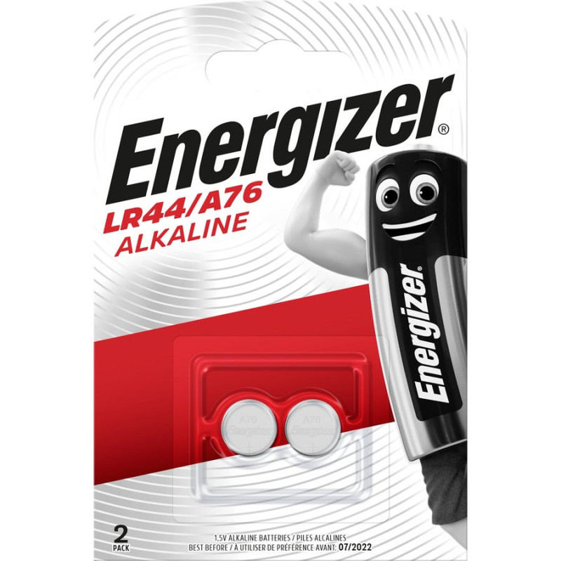 Lot de 2 minipiles alcaline A76/Lr44/V13Ga. ENERGIZER. 1.5 V