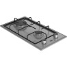 Plaque de cuisson à gaz 2 foyers 30cm Inox - BEKO - HDCG32220FX