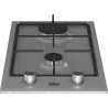 Plaque de cuisson à gaz 2 foyers 30cm Inox - BEKO - HDCG32220FX