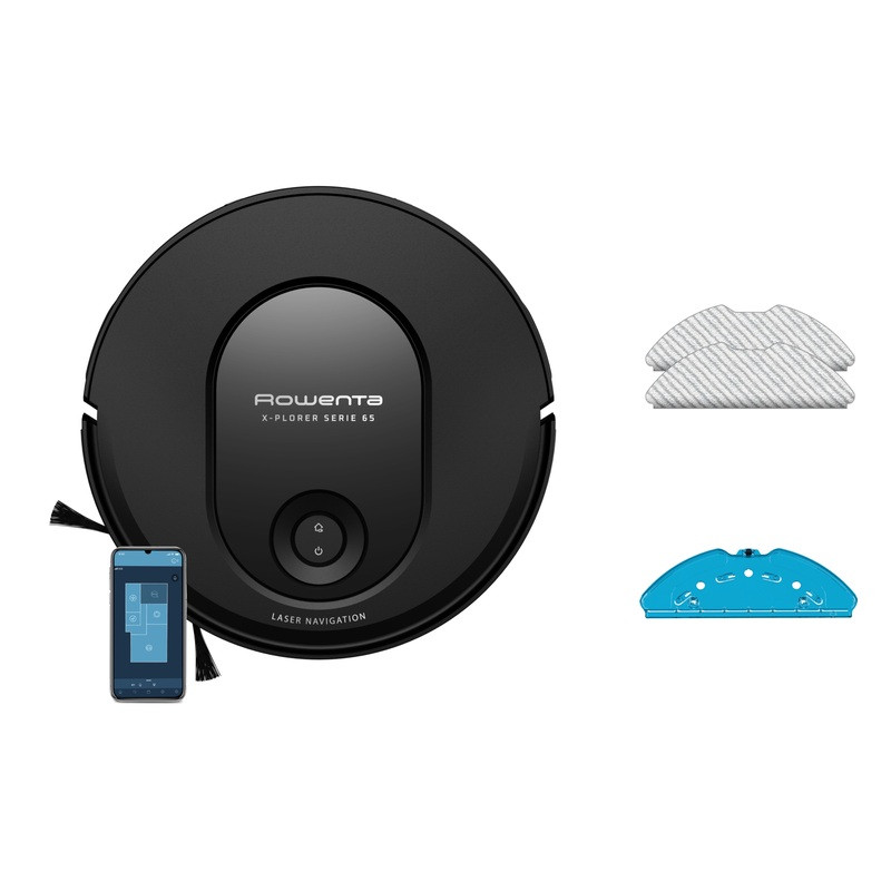 Aspirateur robot laveur connecté X-Plorer Serie 65 Noir - ROWENTA - YY5366FE