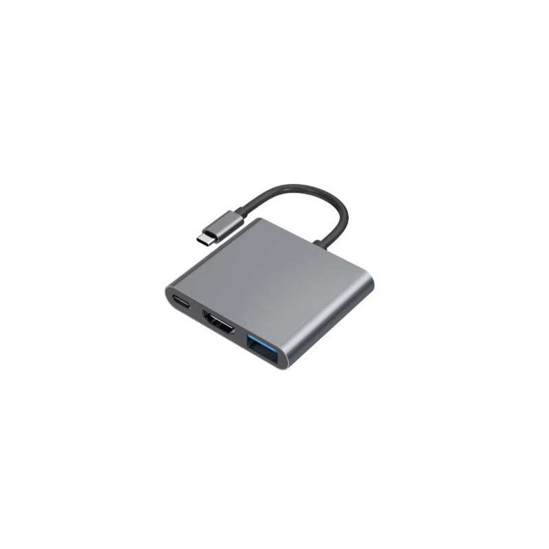 Adaptateur USB-C vers HDMI et USB Gris - VORTEX - ADP MAC