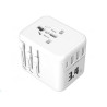 Adaptateur secteur universel de voyage 4 ports USB Blanc - VORTEX - ADP UNI WHT