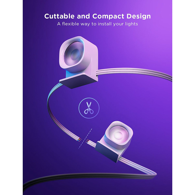 Guirlande lumineuse LED String Downlights RGBIC 3 m - GOVEE - 83209000024