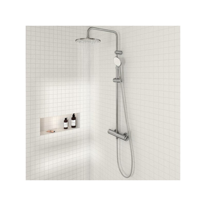 Colonne de douche mitigeur mécanique Essentiel, chrome
