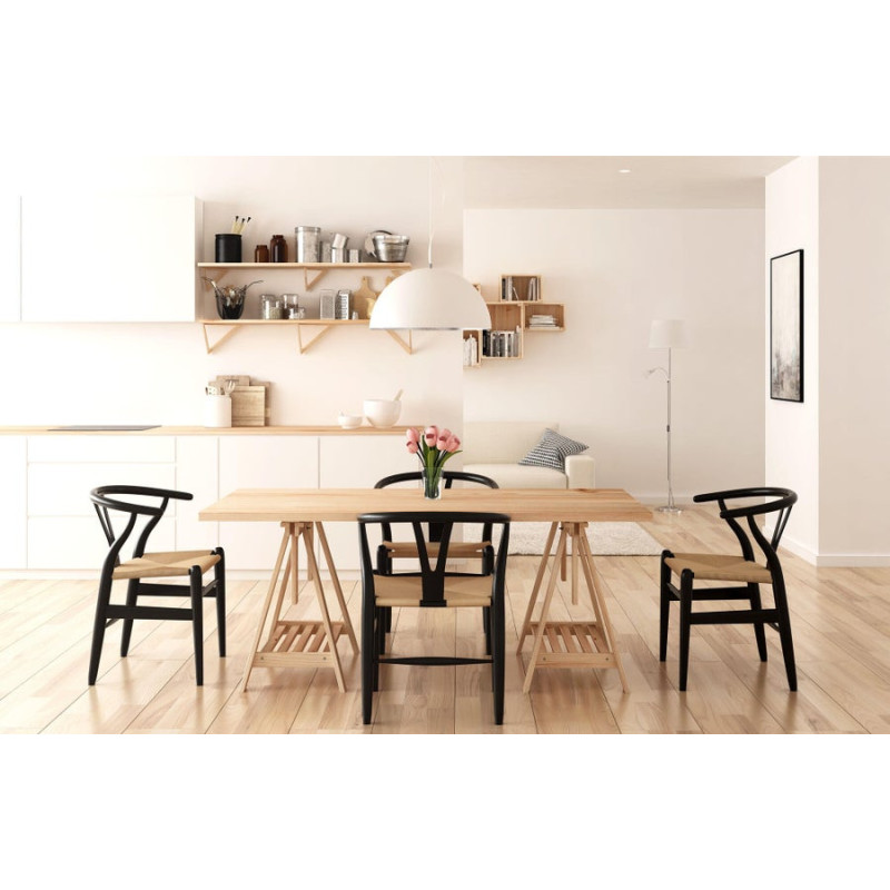 Tréteau pin architecte réglable, H.70 x l.70 cm
