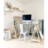 Tréteau pin architecte réglable, H.70 x l.70 cm