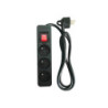Multiprise filaire, 3 prises noir, 1.5M, LEXMAN