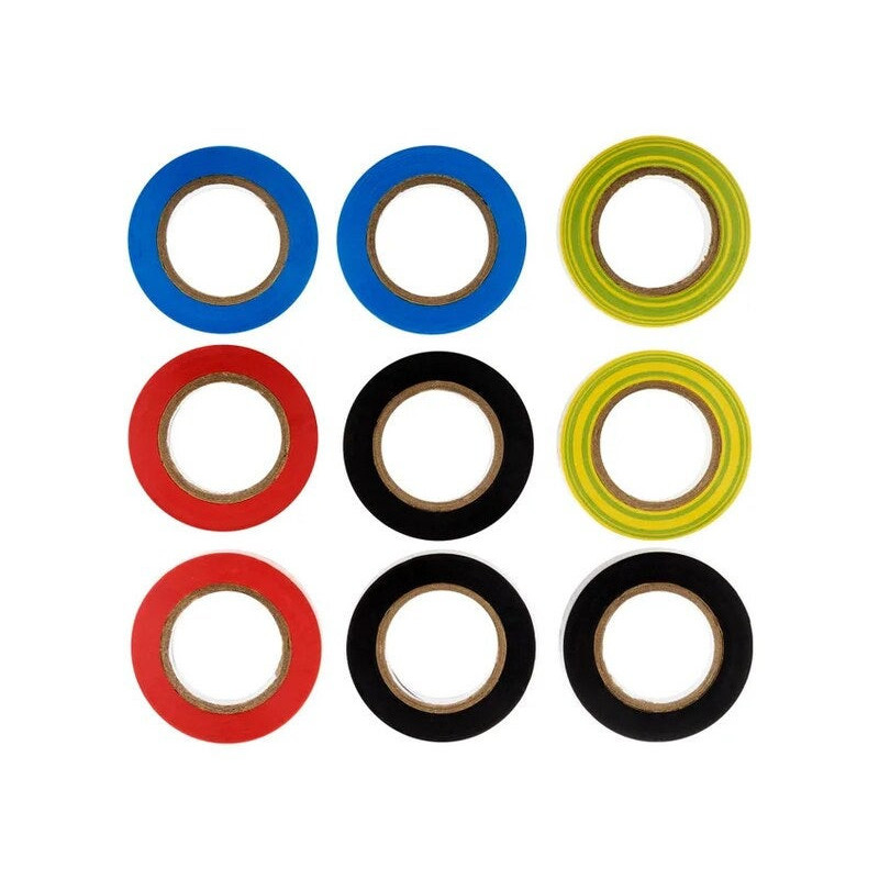 Lot 9 rubans adhésifs 15mm x 10m - Zenitech