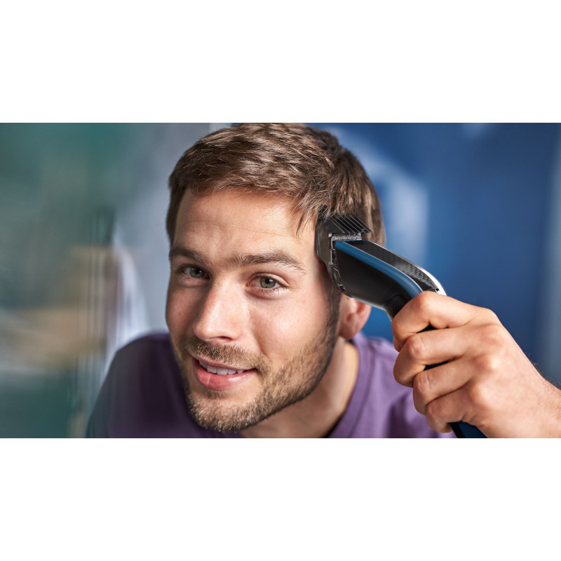 Philips 5000 series HC5612/15 tondeuse à cheveux Noir, Bleu 28 Hybrides nickel-métal (NiMH)