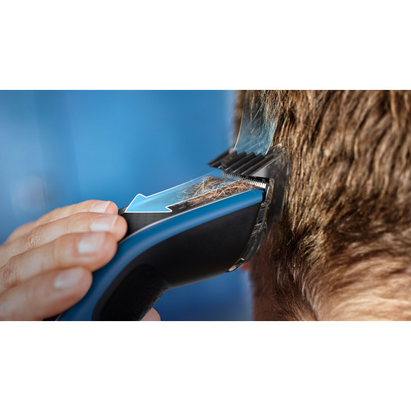 Philips 5000 series HC5612/15 tondeuse à cheveux Noir, Bleu 28 Hybrides nickel-métal (NiMH)