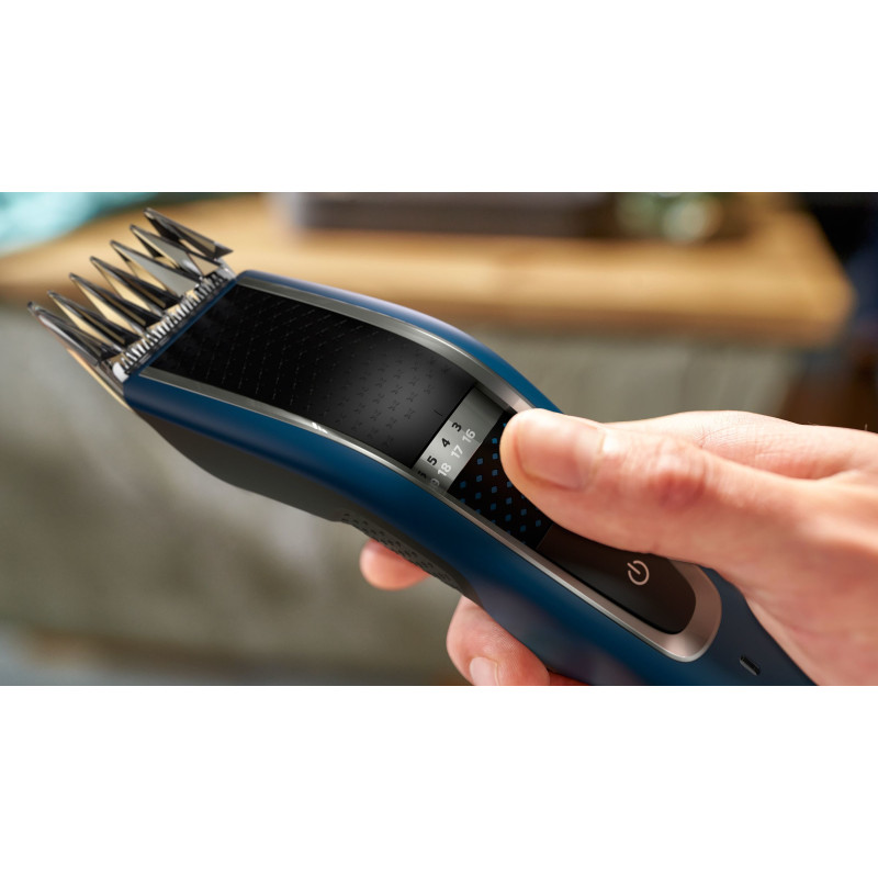 Philips 5000 series HC5612/15 tondeuse à cheveux Noir, Bleu 28 Hybrides nickel-métal (NiMH)