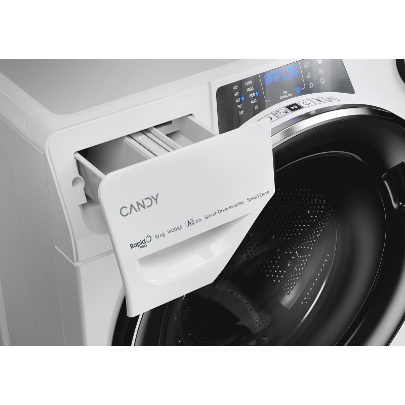 Candy RapidÓ PRO RPD4106BWMBC8-S machine à laver Charge avant 10 kg 1400 tr/min Blanc