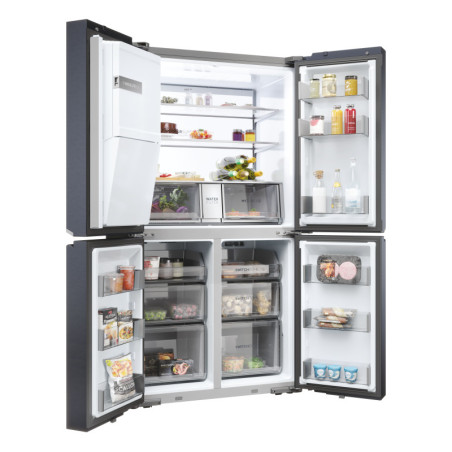 Haier Cube 90 Serie 7 HCR7918EIMB frigo américain Pose libre 601 L E Noir
