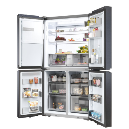 Haier Cube 90 Serie 7 HCR7918EIMB frigo américain Pose libre 601 L E Noir