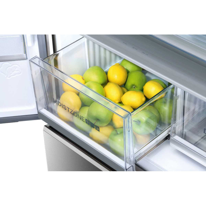 Haier FD 83 Serie 7 HB18FGSAAA frigo américain Pose libre 539 L E Argent, Titane