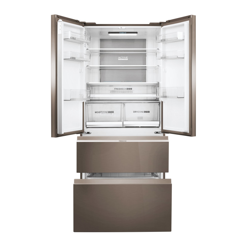 Haier FD 83 Serie 7 HB18FGSAAA frigo américain Pose libre 539 L E Argent, Titane