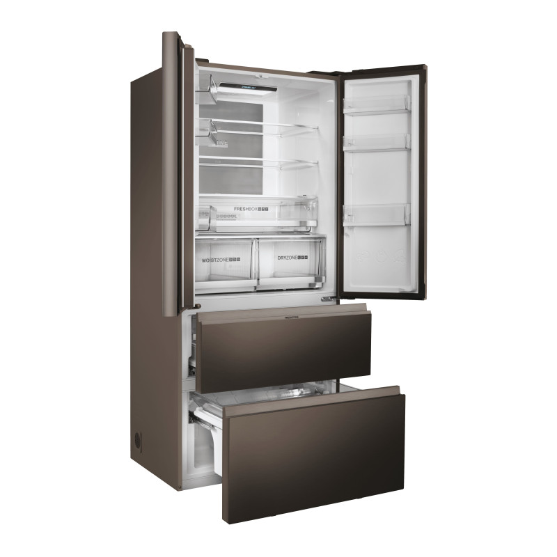 Haier FD 83 Serie 7 HB18FGSAAA frigo américain Pose libre 539 L E Argent, Titane