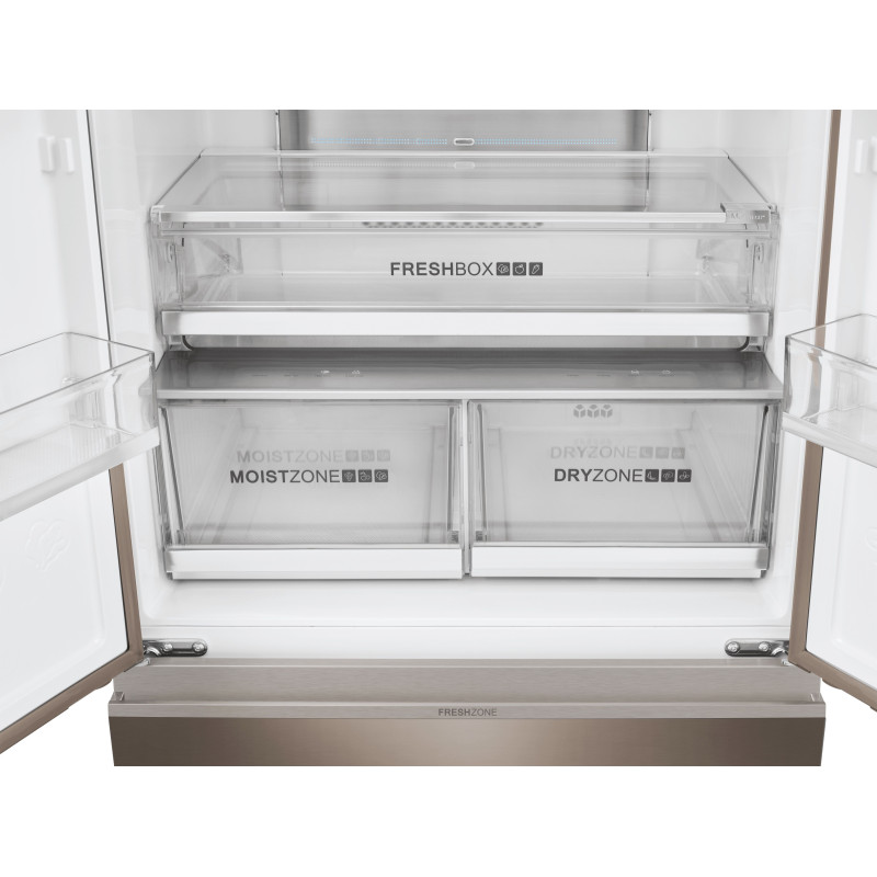 Haier FD 83 Serie 7 HB18FGSAAA frigo américain Pose libre 539 L E Argent, Titane