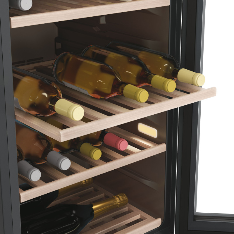 Haier Wine Bank 50 Serie 7 HWS77GDAU1 Refroidisseur de vin compresseur Pose libre Noir 77 bouteille(s)