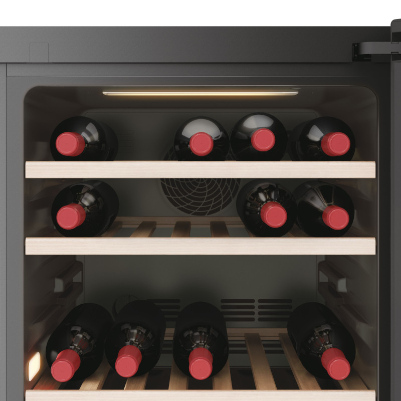 Haier Wine Bank 50 Serie 7 HWS77GDAU1 Refroidisseur de vin compresseur Pose libre Noir 77 bouteille(s)