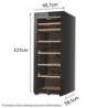 Haier Wine Bank 50 Serie 7 HWS77GDAU1 Refroidisseur de vin compresseur Pose libre Noir 77 bouteille(s)