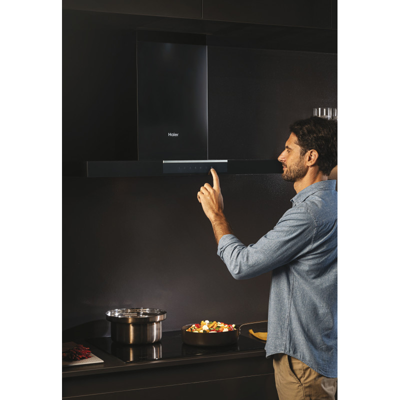 Haier I-Link HATS9DS46BWIFI Montée au mur Noir 571 m³/h