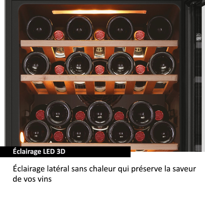 Haier Wine Bank 50 Serie 5 HWS84GA Refroidisseur de vin compresseur Pose libre Noir 84 bouteille(s)