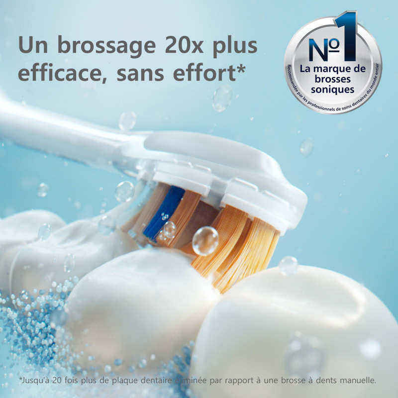 Philips A3 Premium Tout-en-un HX9094/10 Lot de 4 + blanc + têtes de brosse soniques