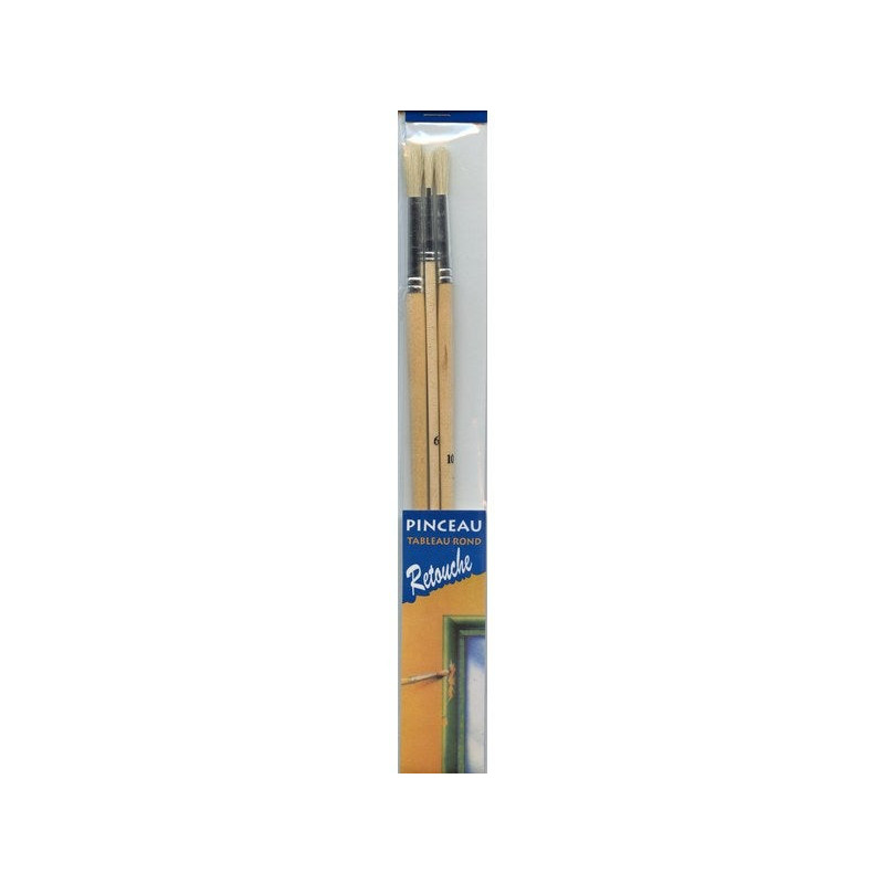 Ensemble de pinceaux de peinture miniatures blanc nacré - Pinceaux secs