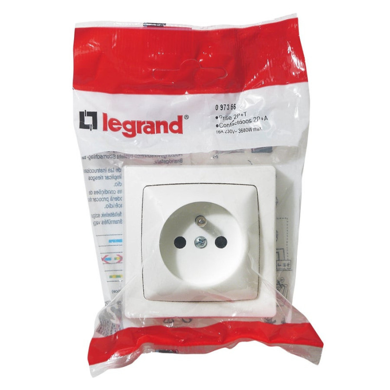 Prise avec terre saillie ASL, LEGRAND, blanc