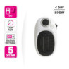 Soufflant ceramique mobile electrique Pluggy. EQUATION. 500 W
