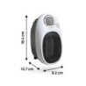 Soufflant ceramique mobile electrique Pluggy. EQUATION. 500 W