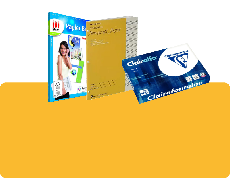 Papier, cahier et courrier