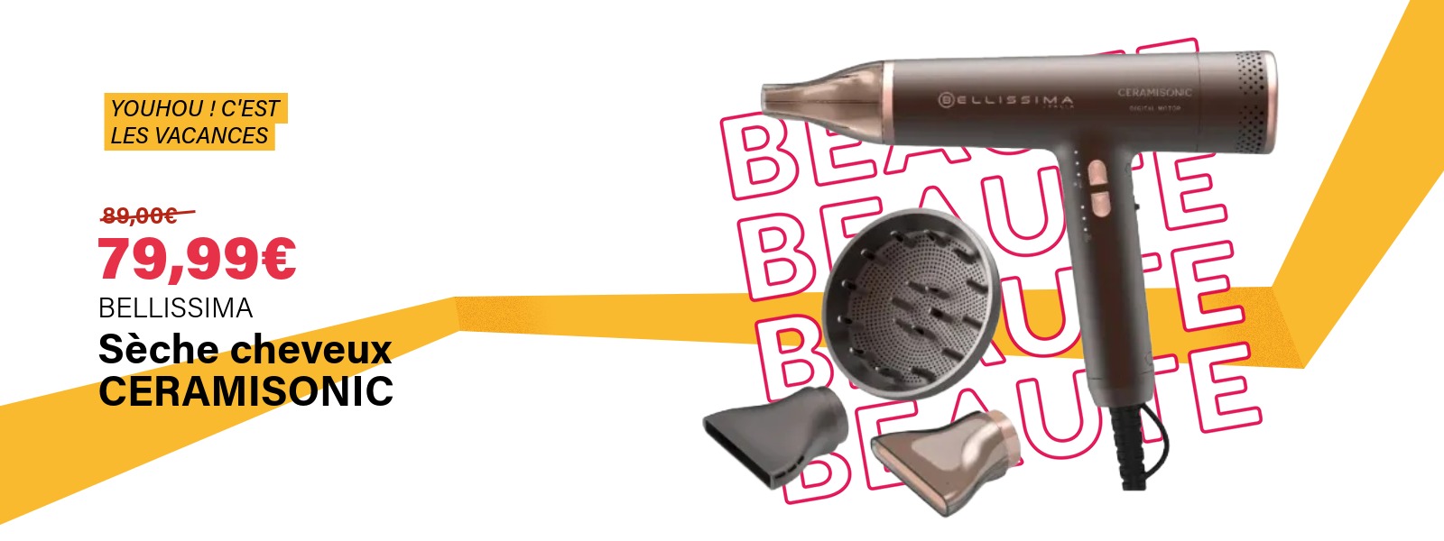 Image : Sèche cheveux CERAMISONIC - BELLISSIMA | Ravate.com