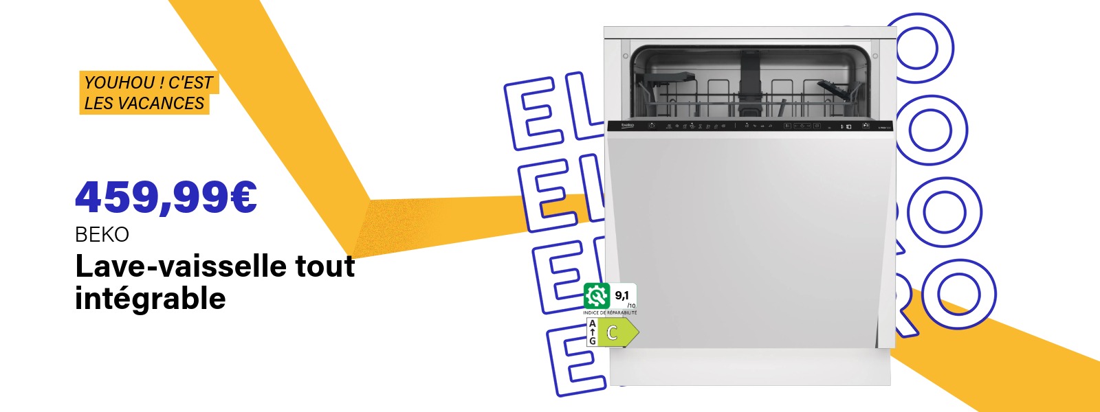 Image : Lave-vaisselle intégrable 14 couverts - BEKO | Ravate.com